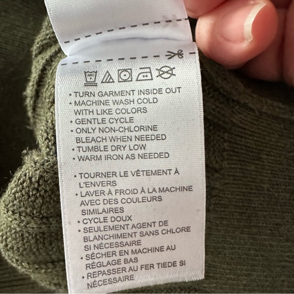 Oak Hill Men's 100% Cotton Botton Collar Sweater | Army Green - Picture 9 of 9